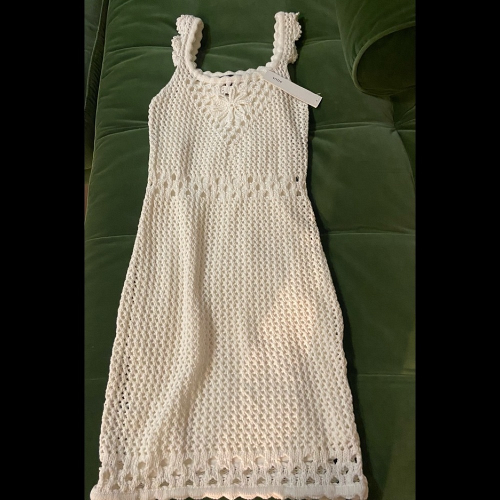 Aqua crochet dress